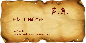 Pál Márk névjegykártya